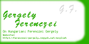 gergely ferenczei business card